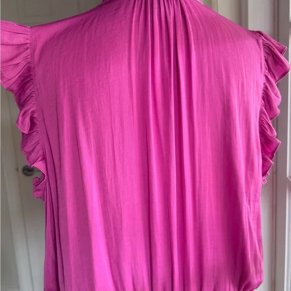 RACHEL Rachel Roy Fuchsia Ruffle Blouse in XL *fits like Large - Picture 5 of 6